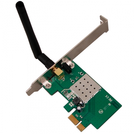 HiRO H50204 Wireless 802.11n 1T1R 150Mbps PCIE PCI Express PCI-E 1X WiFi WLAN Adapter Win 8 7 Vista XP 32Bit 64Bit