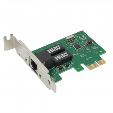 HiRO H50304 10/100/1000 Internal Low Profile PCI Express PCIe PCI-E x1 Gigabit Ethernet Card Windows 11 10 8.1 8 Driverless Installation Plug n Play Built in Driver Windows 7 Compatible
